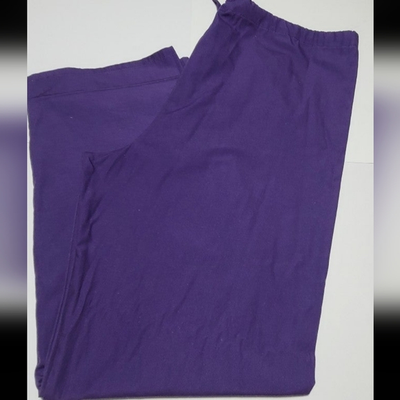 Scrub Pants TL Uniforms Purple Drawstring Pants Size Medium - Picture 3 of 5